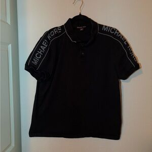 Michael Kors XL black polo button shirt